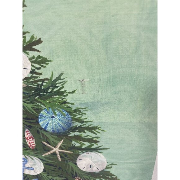 Coastal Christmas Wall Art "Seas and Greetings" Beach Tree Sign 18x12 Picture - Picture 5 of 9